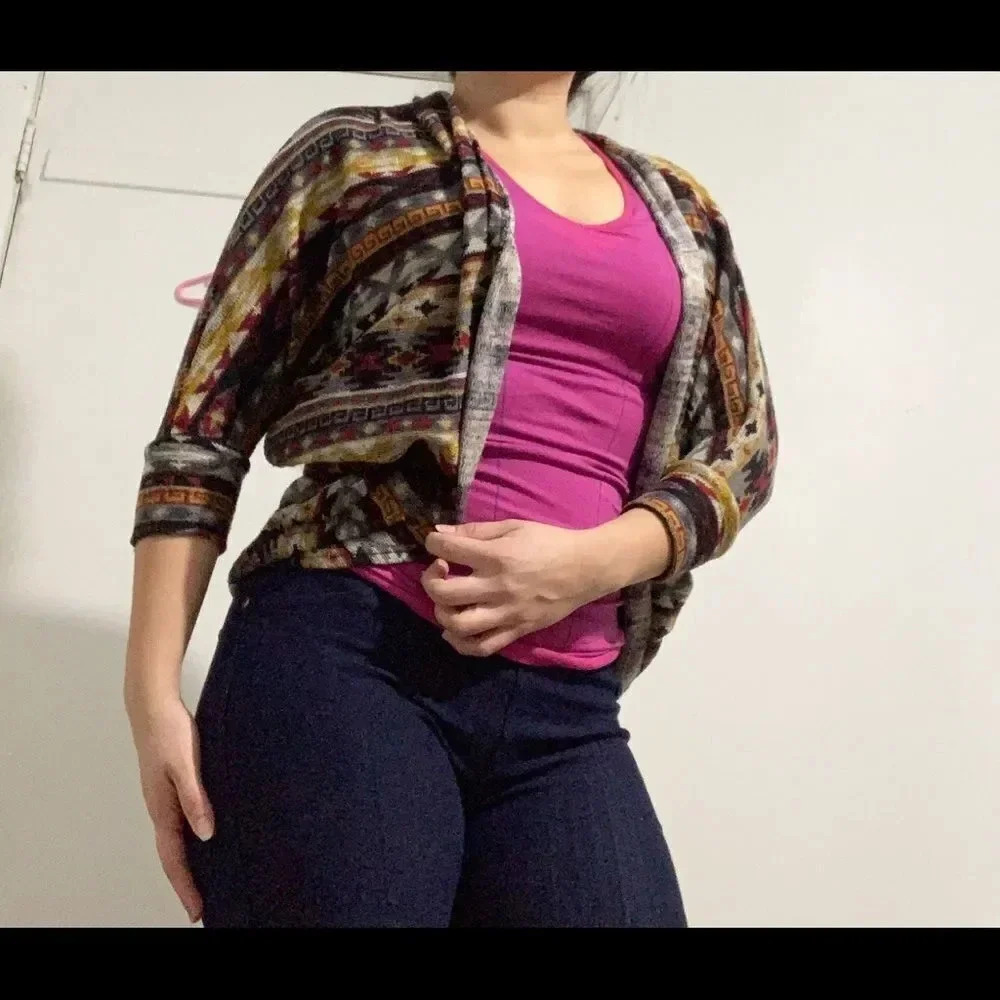 Lush Bohemian sweater cardigan Size S - Picture 6 of 7